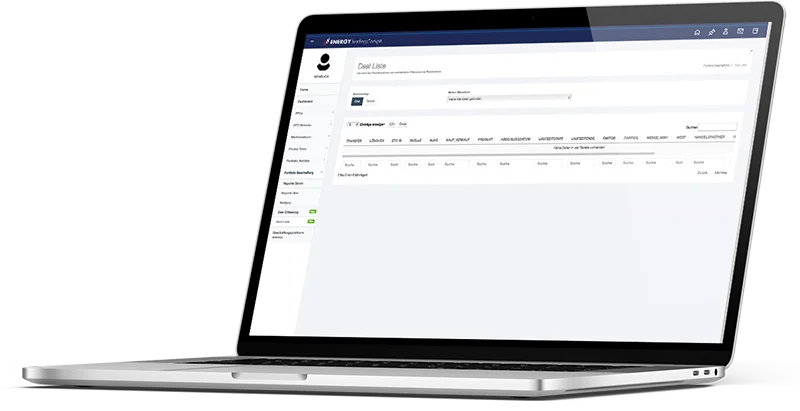 Energy Trading Cockpit • Dealübersicht